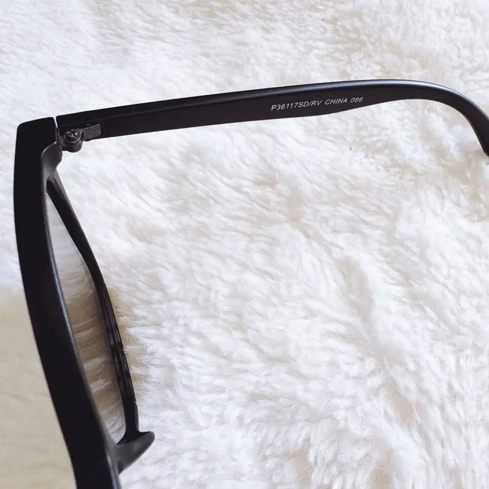 Milo Blue Oversized Oval Horn Rims Sunglasses
